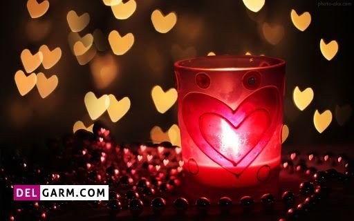 عکس شمع و گل عاشقانه
