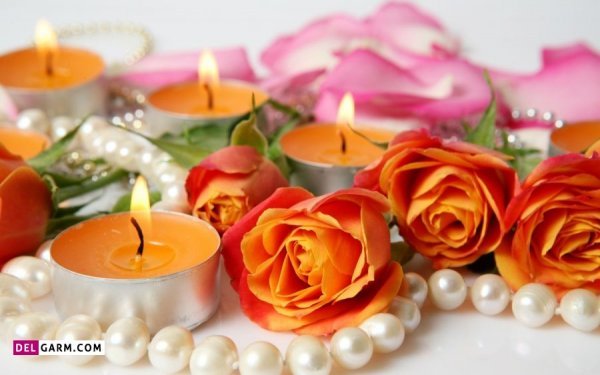  عکس شمع و گل عاشقانه