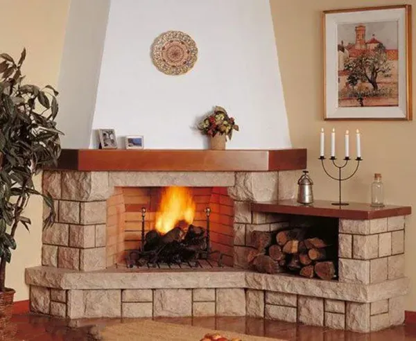  عکس شومینه هیزمی