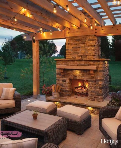  والپیپر شومینه لوکس و با کلاس