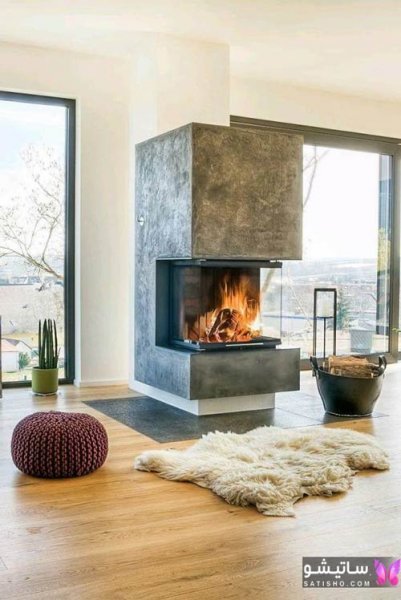  والپیپر شومینه لوکس و با کلاس