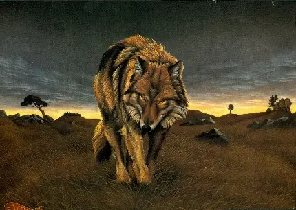  والپیپر کارتونی از گرگینه خاکستری ترسناک