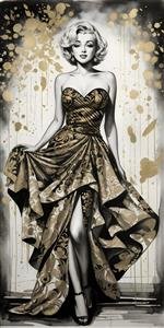  عکس مینیمال مرلین مونرو برای بک گراند دسکتاپ