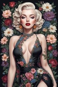  عکس مینیمال مرلین مونرو برای بک گراند دسکتاپ