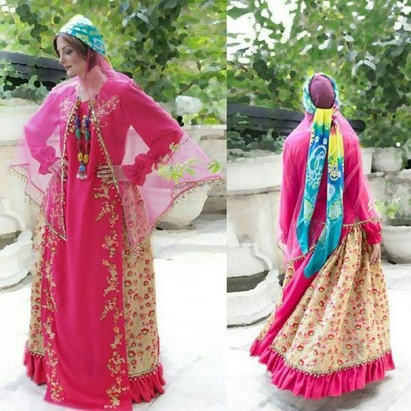  عکس دختر لر با لباس محلی از پشت سر