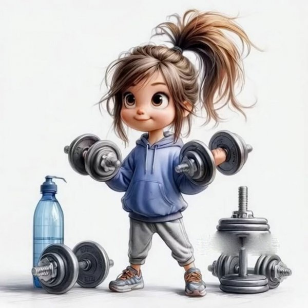 عکس کارتونی ورزشی دخترانه