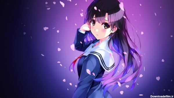 تصویر زمینه بنفش انیمه