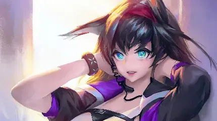 عکس انیمه کیوت صورتی