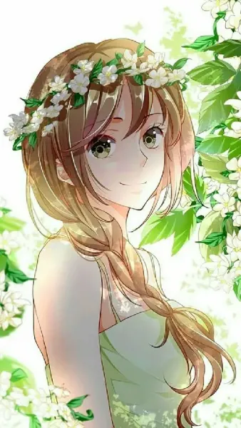 عکس انیمه کیوت صورتی