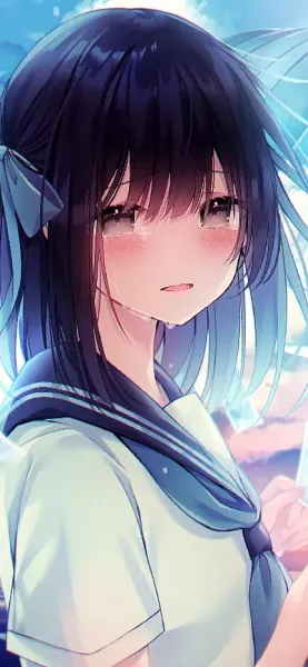 عکس انیمه کیوت صورتی