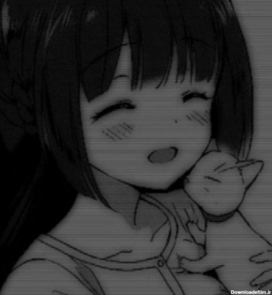 عکس انیمه کیوت سیاه