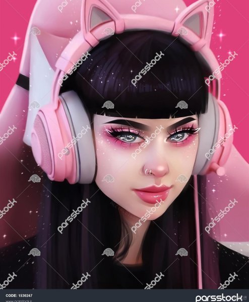  عکس دختر با هدفون برای پروفایل