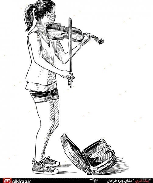  عکس دختر با ویولن برای پروفایل