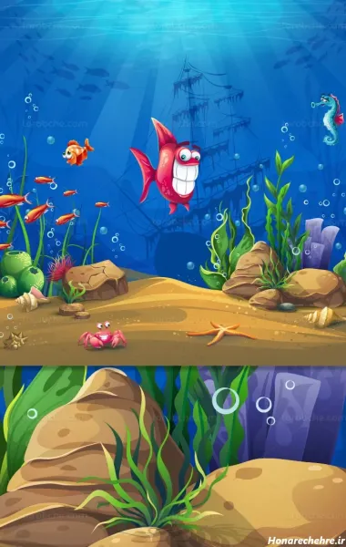  عکس کارتونی زیر دریا