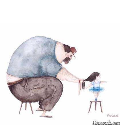 عکس پدر و مادر و دختر برای پروفایل