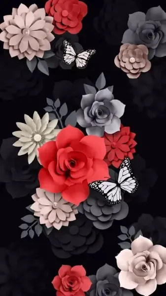  عکس گل و پروانه صورتی