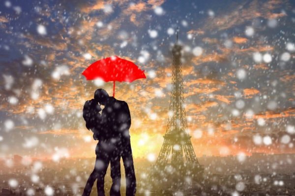 عکس لاکچری دونفره روز برفی