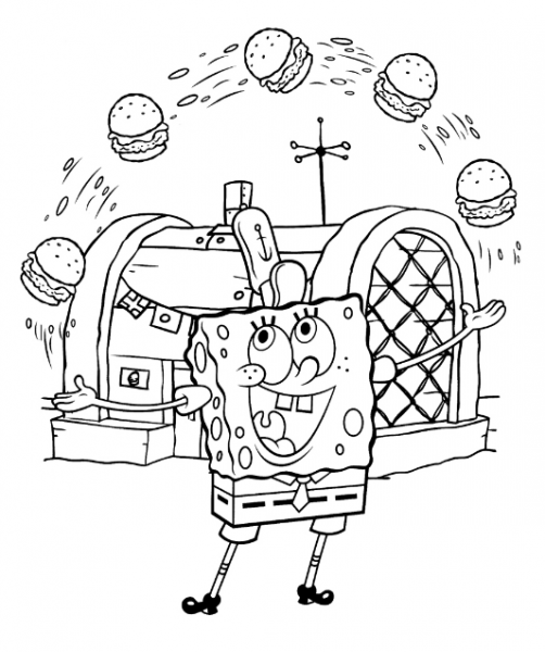  عکس باب اسفنجی و اختاپوس نقاشی