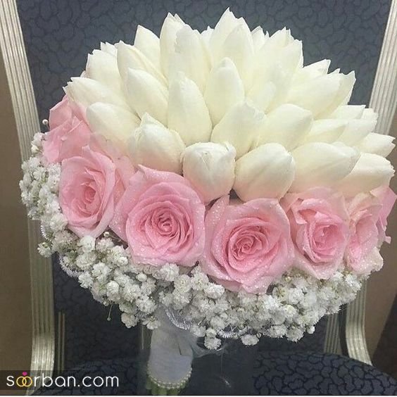  عکس دسته گل رز قرمز عروس