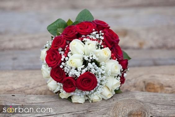  عکس دسته گل رز قرمز عروس