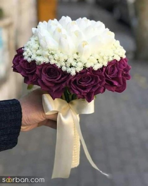  عکس دسته گل رز قرمز عروس