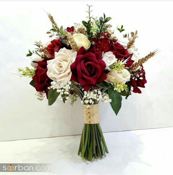  عکس دسته گل رز قرمز عروس