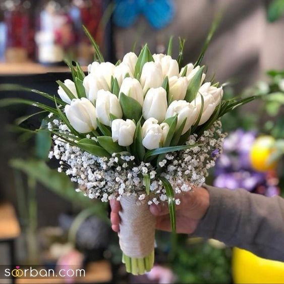  عکس جدید ترین دسته گل سفید برای سالگرد ازدواج