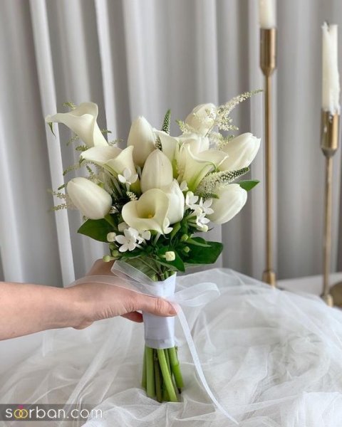  عکس جدید ترین دسته گل سفید برای سالگرد ازدواج