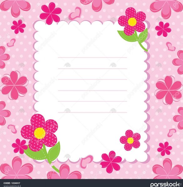  پس زمینه گل برای نوشتن متن