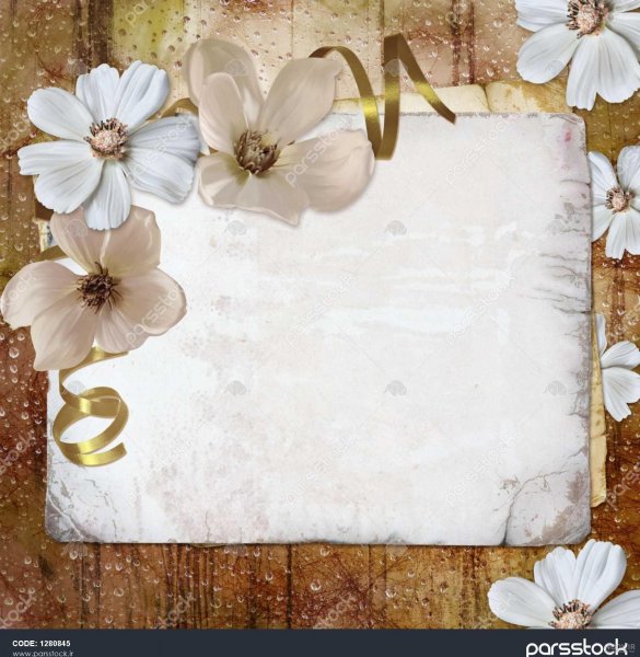  پس زمینه گل برای نوشتن متن