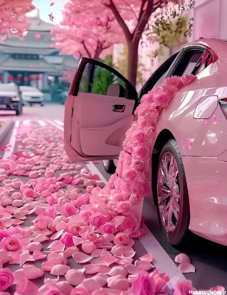  عکس دسته گل صورتی برای پروفایل دخترونه