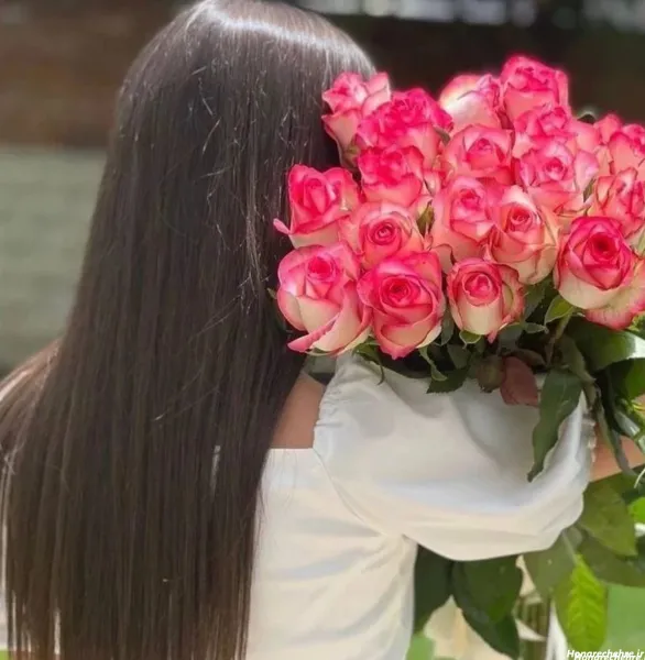  عکس دسته گل صورتی برای پروفایل دخترونه