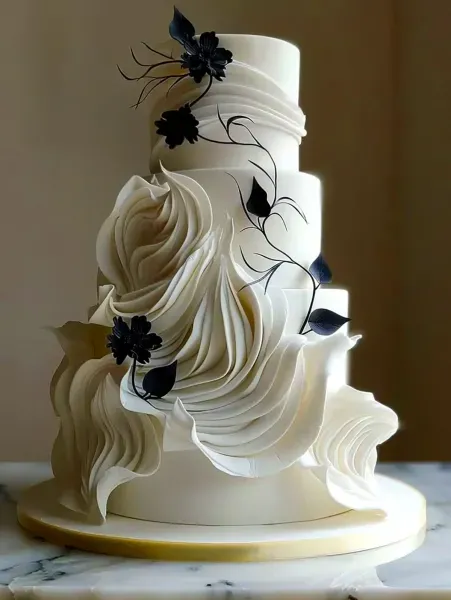  عکس کیک عروسی سه طبقه جدید