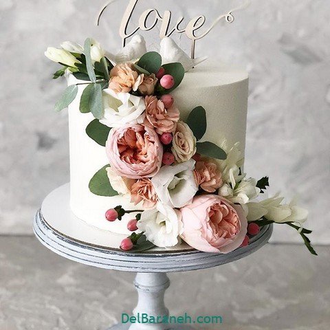  عکس کیک عروسی سه طبقه شیک و لاکچری