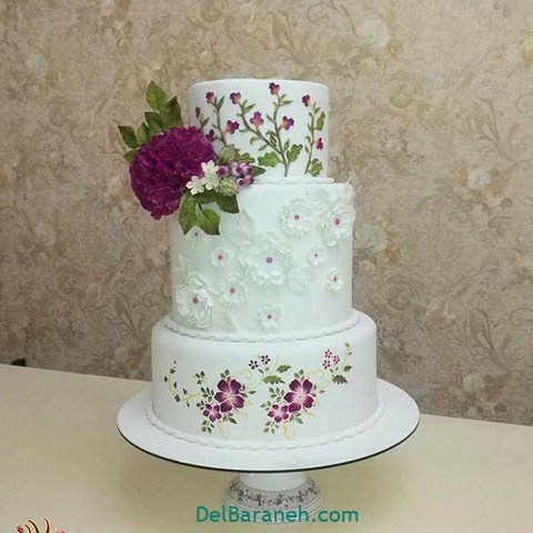  عکس کیک عروسی سه طبقه شیک و لاکچری
