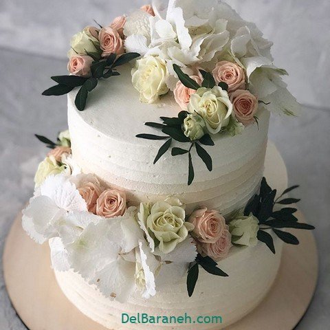  عکس کیک عروسی سه طبقه شیک و لاکچری