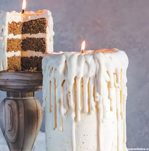  عکس کیک تولد با شمع روشن