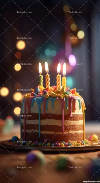  عکس کیک تولد با شمع روشن