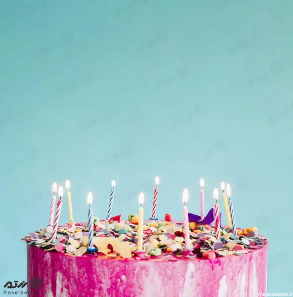  عکس کیک تولد با شمع روشن