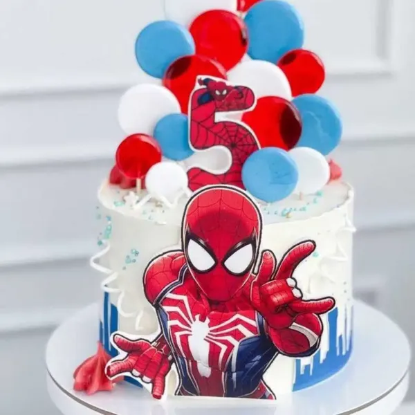  عکس کیک با طرح مرد عنکبوتی خفن
