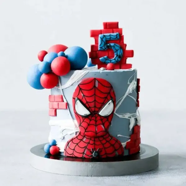  عکس کیک با طرح مرد عنکبوتی خفن