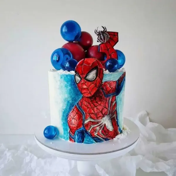  عکس کیک با طرح مرد عنکبوتی خفن
