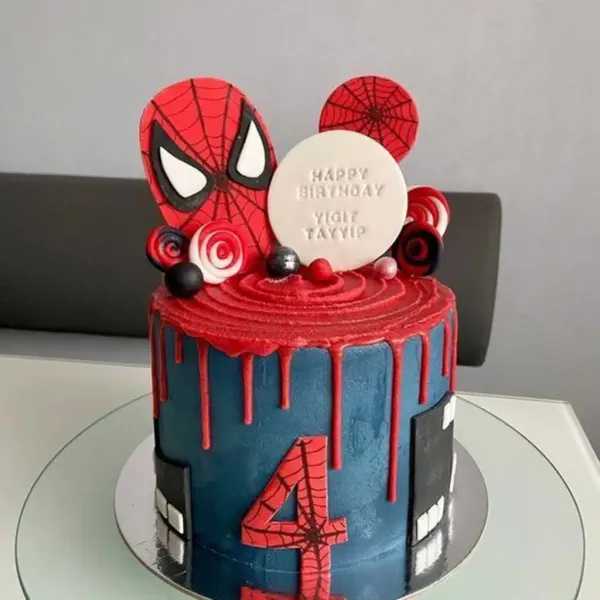 عکس کیک با طرح مرد عنکبوتی خفن