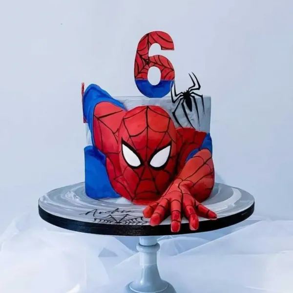  عکس کیک با طرح مرد عنکبوتی خفن