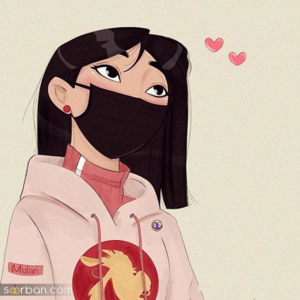 عکس دختر فانتزی با ماسک برای پس زمینه کامپیوتر