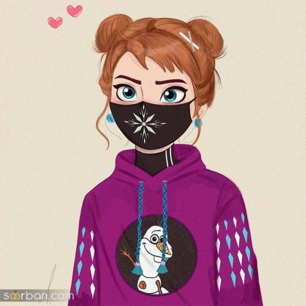  عکس دختر فانتزی با ماسک برای پس زمینه کامپیوتر