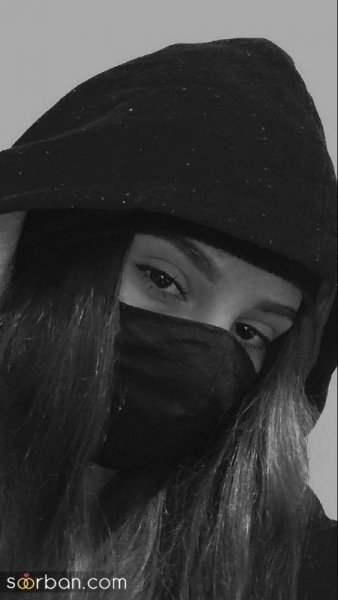  عکس دختر با ماسک مشکی برای پروفایل