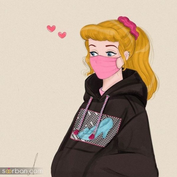  عکس دختر با ماسک فانتزی