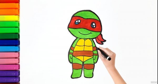  عکس لاک پشت نقاشی