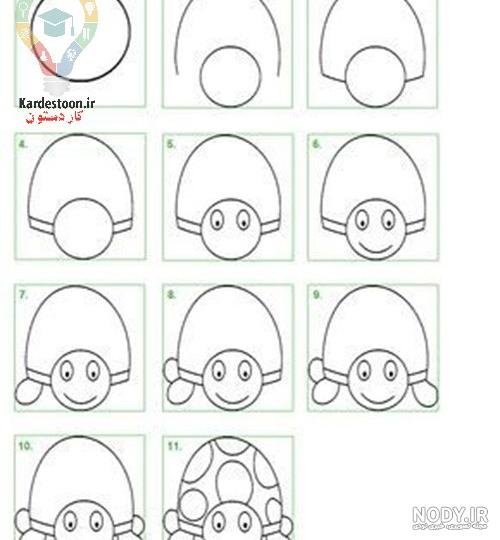  عکس لاک پشت نقاشی